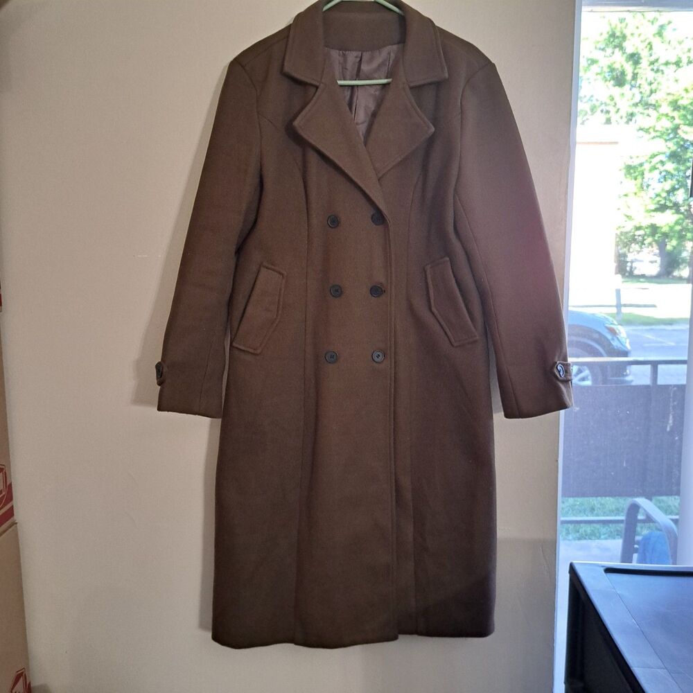 Brown Pea Coat Women’s 2XL Long
